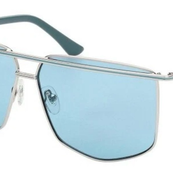 Guess Style Gu7851 Silver And Blue Lens Unisex Sunglasses New